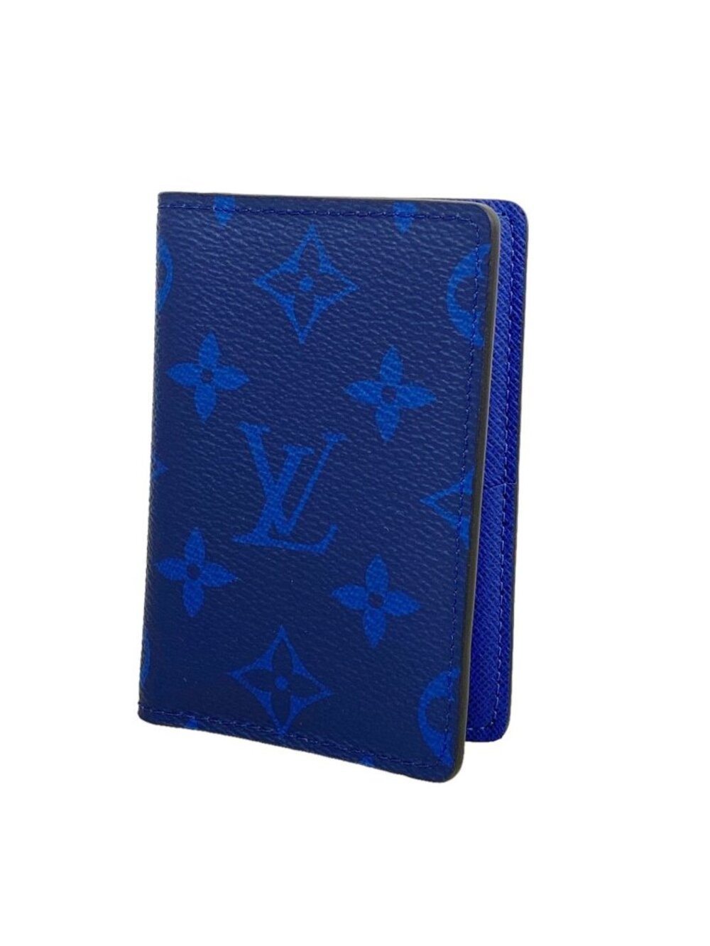 Louis Vuitton Card Case Taigarama Pocket Organizer Cobalt
